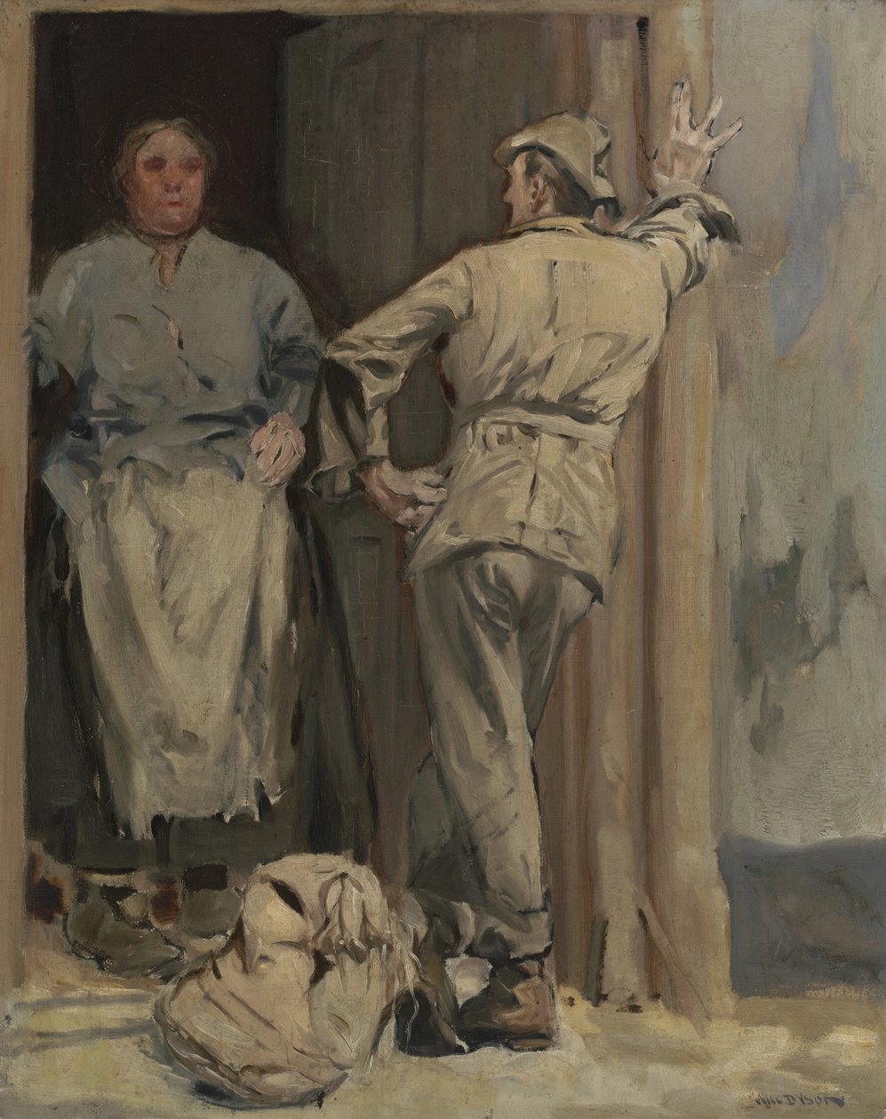 The Batman (Compree washing madame), 1920 (olej na plátně na dřevěné desce) od Will Dyson
