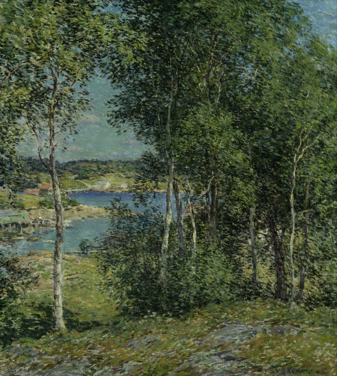 Rodina břízy od Willard Leroy Metcalf