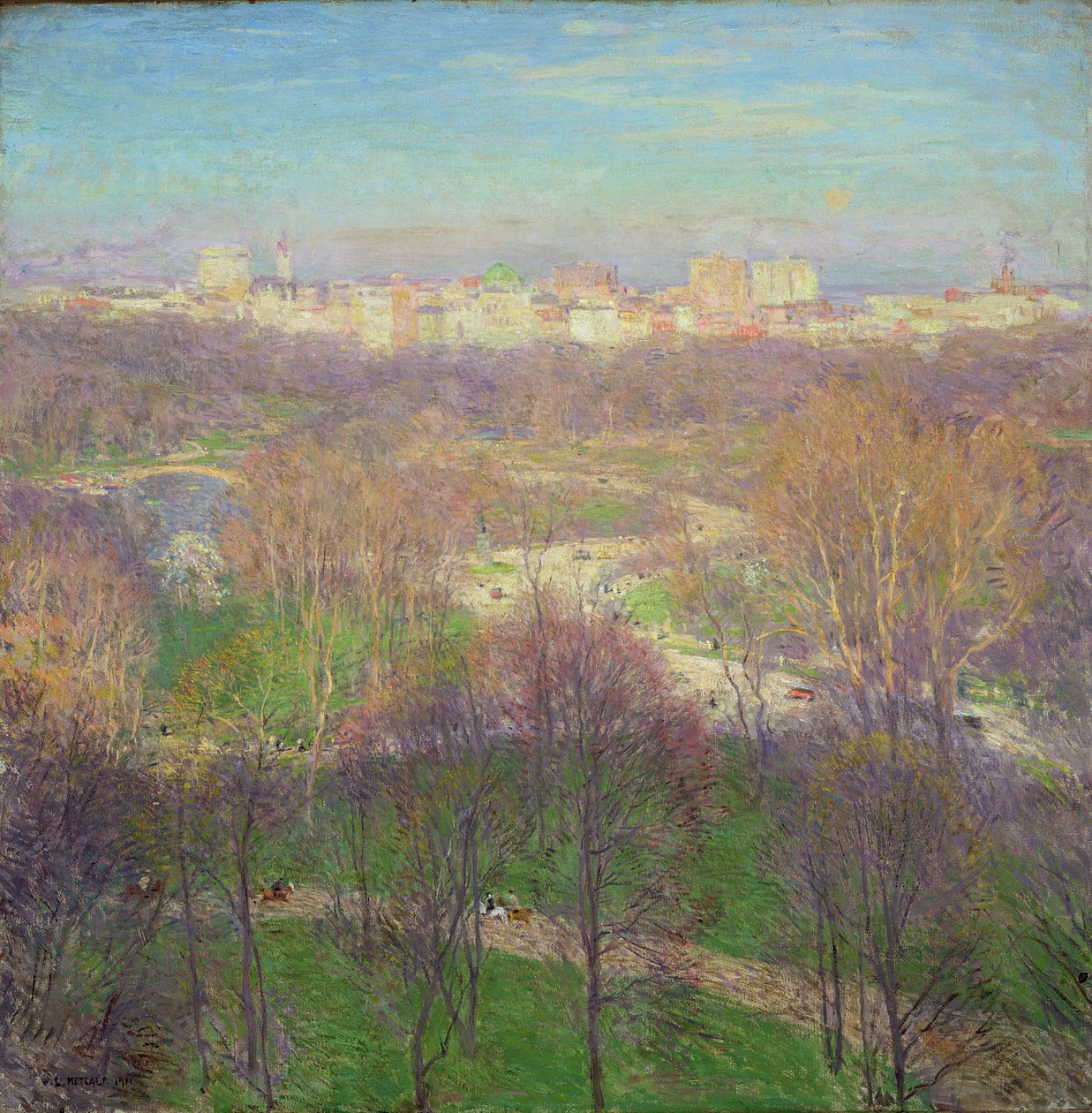 Brzy jarní odpoledne, Central Park, 1911 od Willard Leroy Metcalf