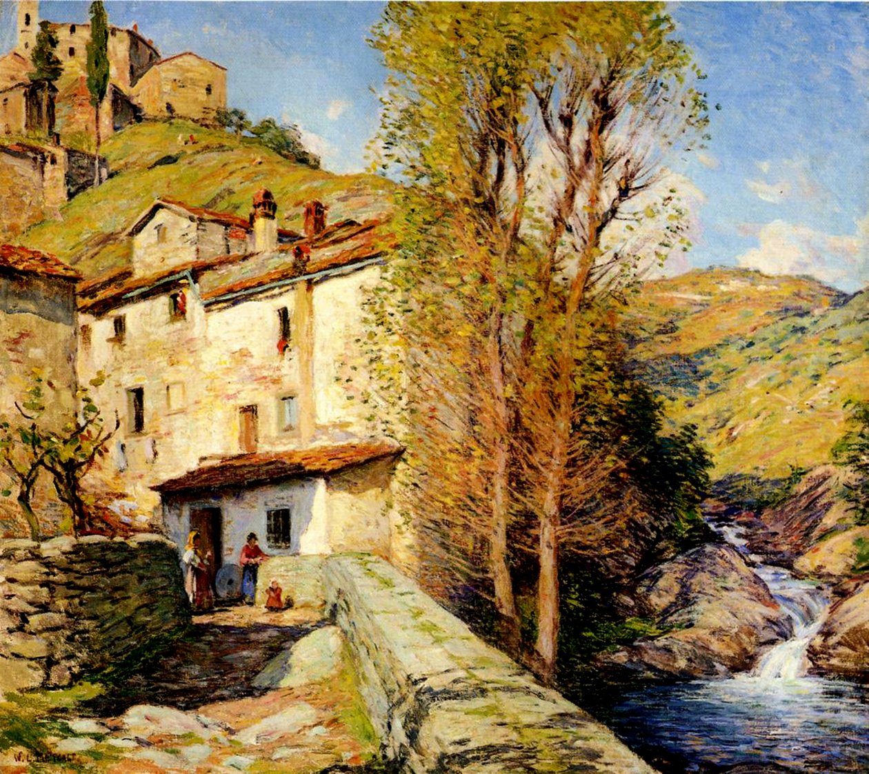Starý mlýn v Pelago, Itálie, 1913 od Willard Leroy Metcalf