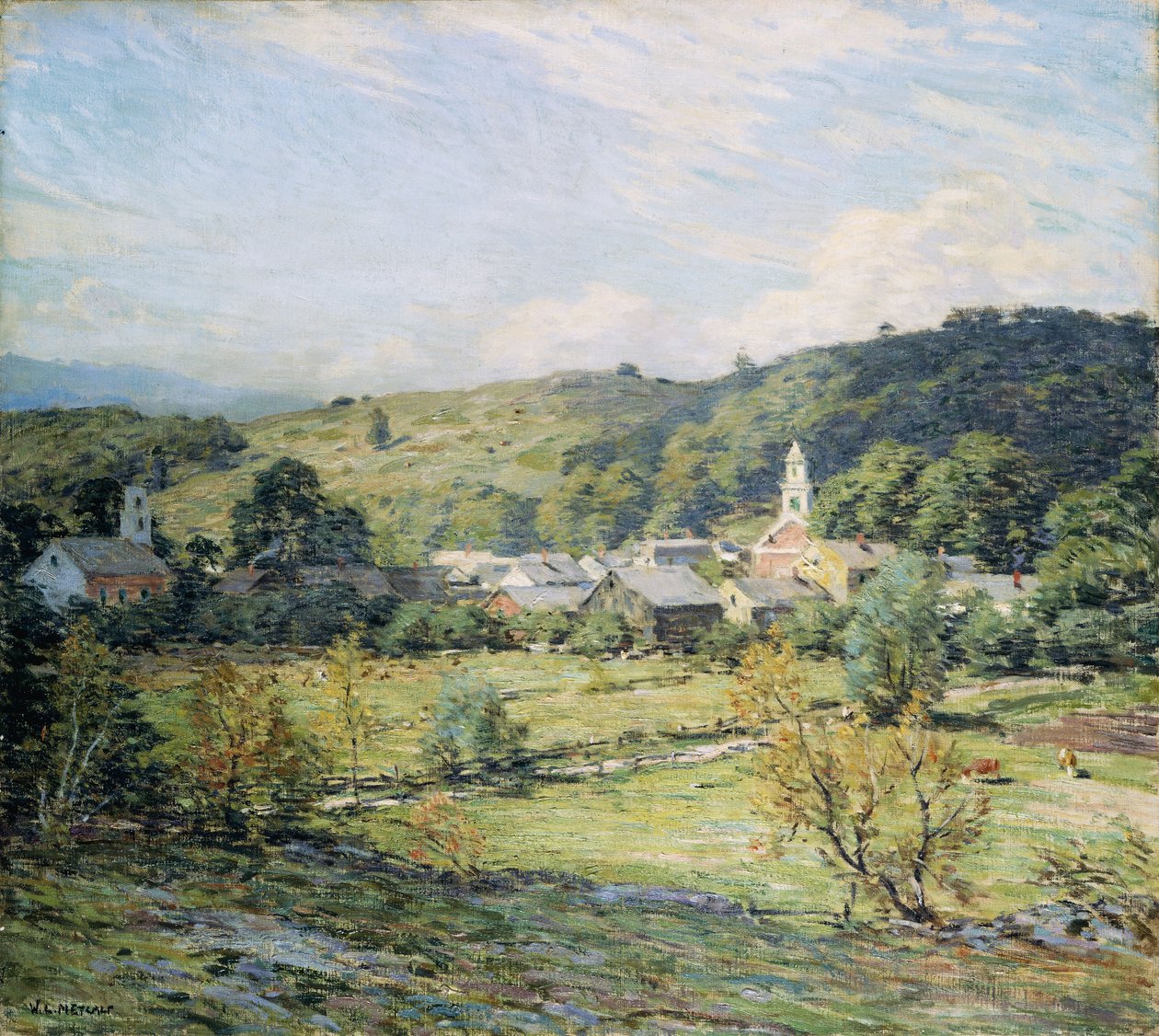 září ráno, Plainfield, New Hampshire od Willard Leroy Metcalf
