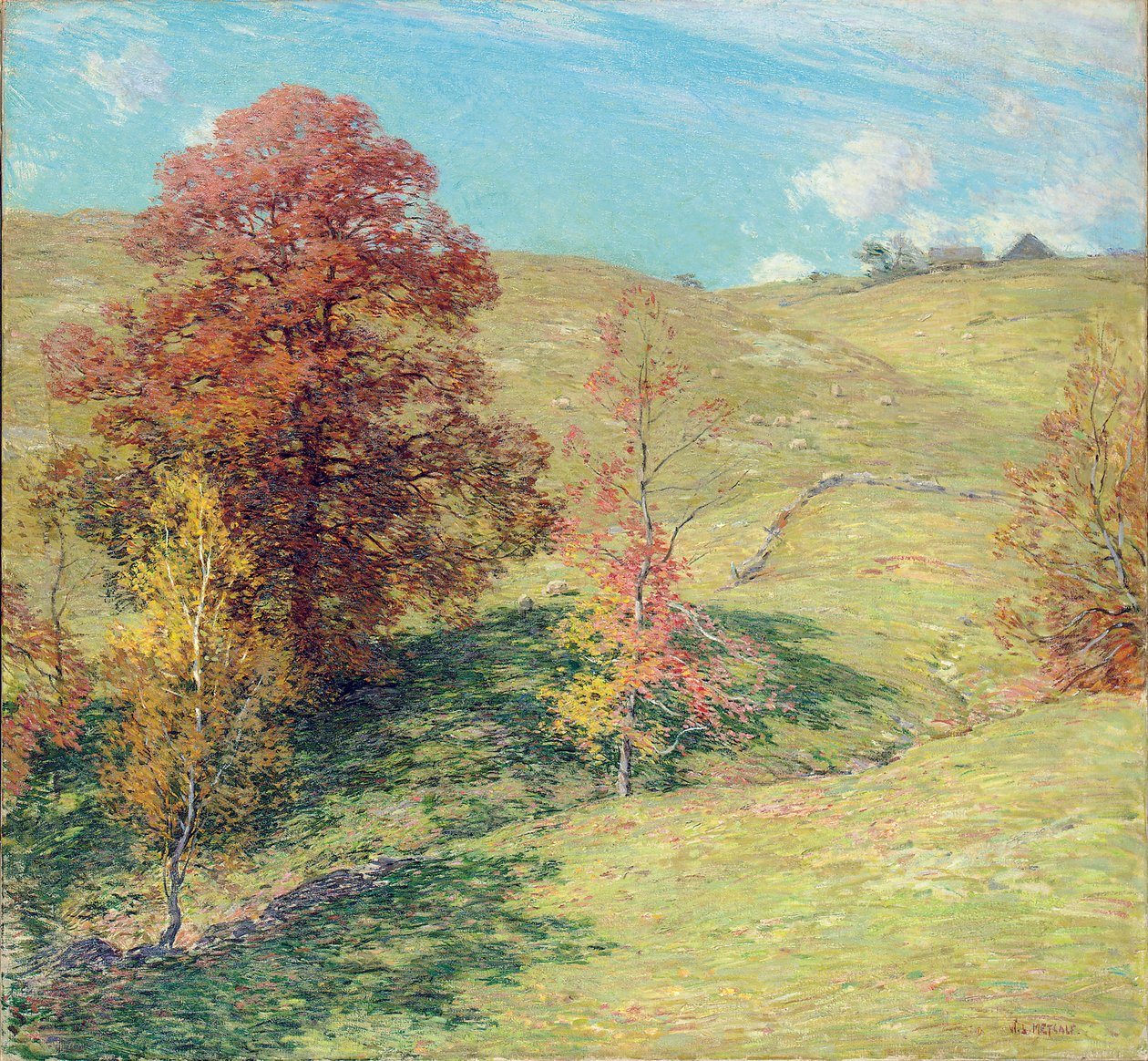 Červený dub od Willard Leroy Metcalf
