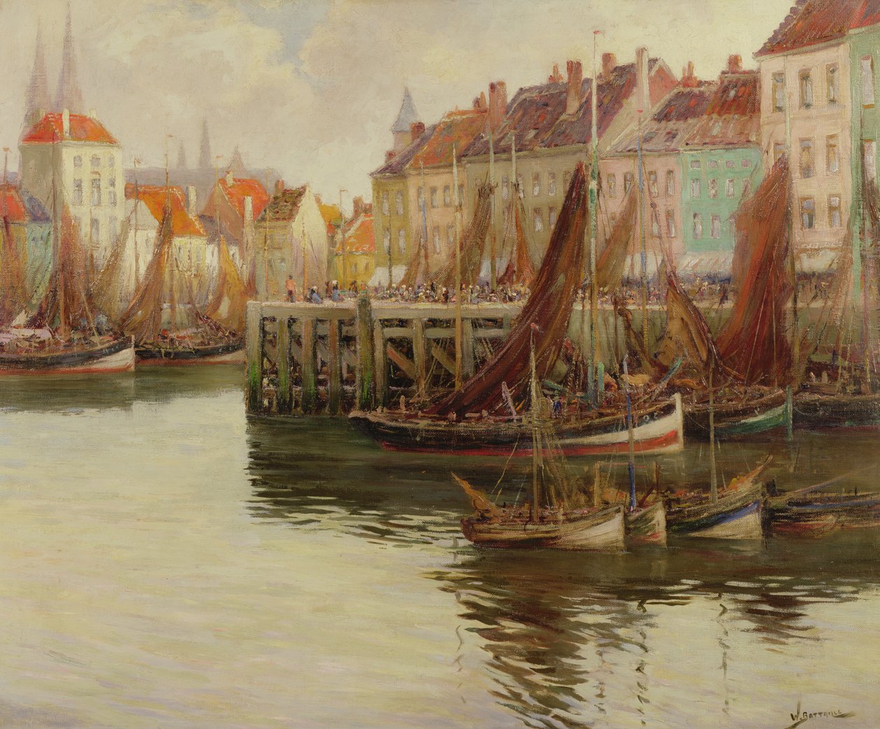 Ostendský přístav od Willem Bataille