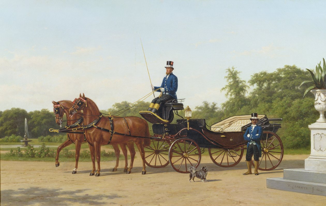 Čekající kočár, 1865 od Willem Carel Nakken
