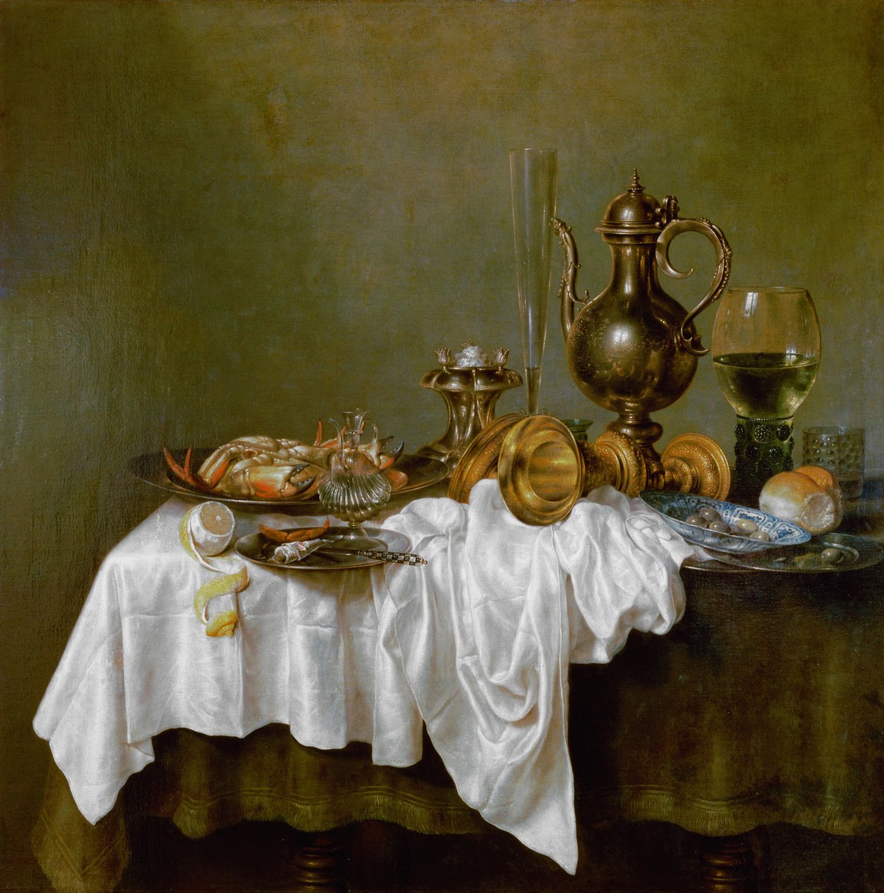 snídaně zátiší s krabem od Willem Claesz. Heda