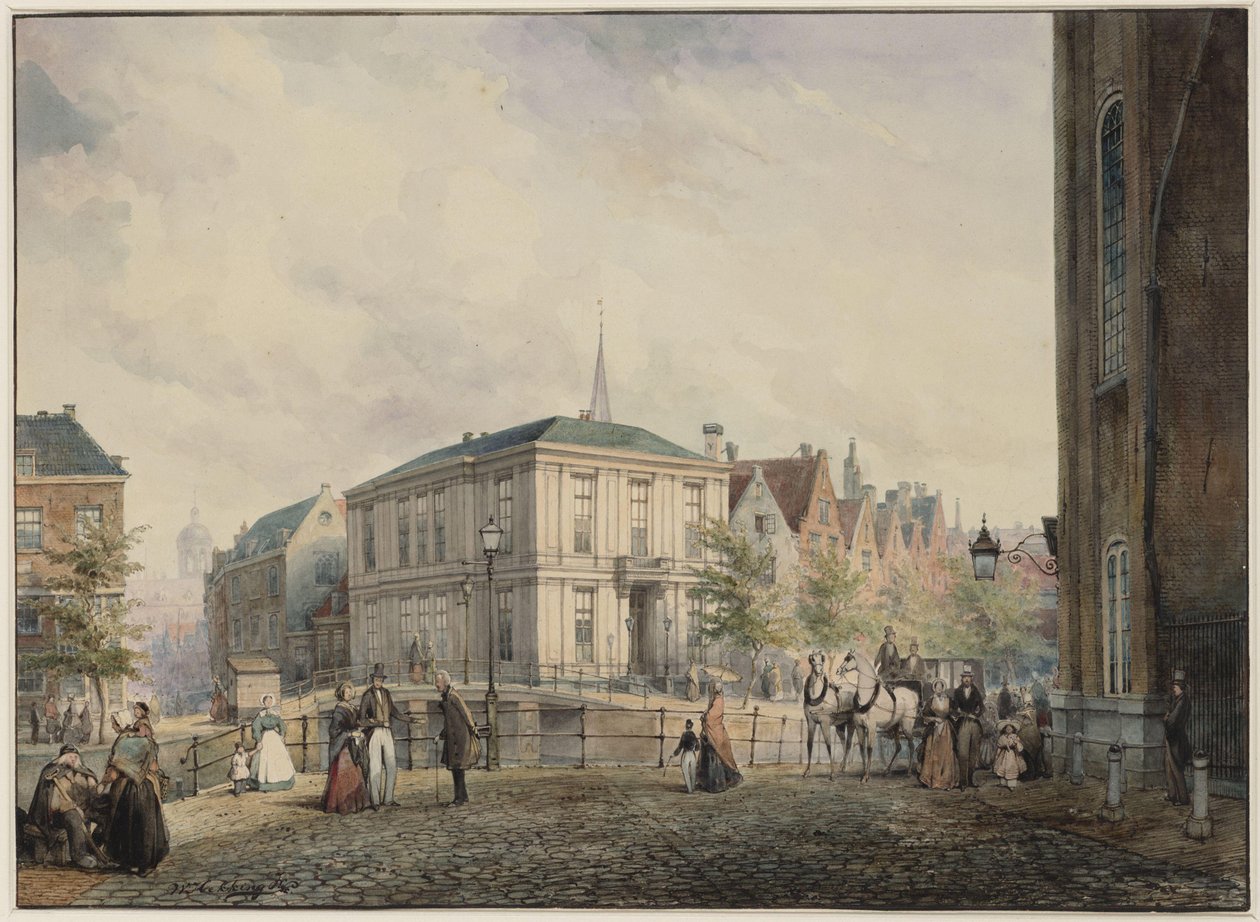 plivat. Výkres. Rozměry neznámé. Amsterdam, městský archiv Amsterdam, sbírka kreseb a tisků od Willem Hekking