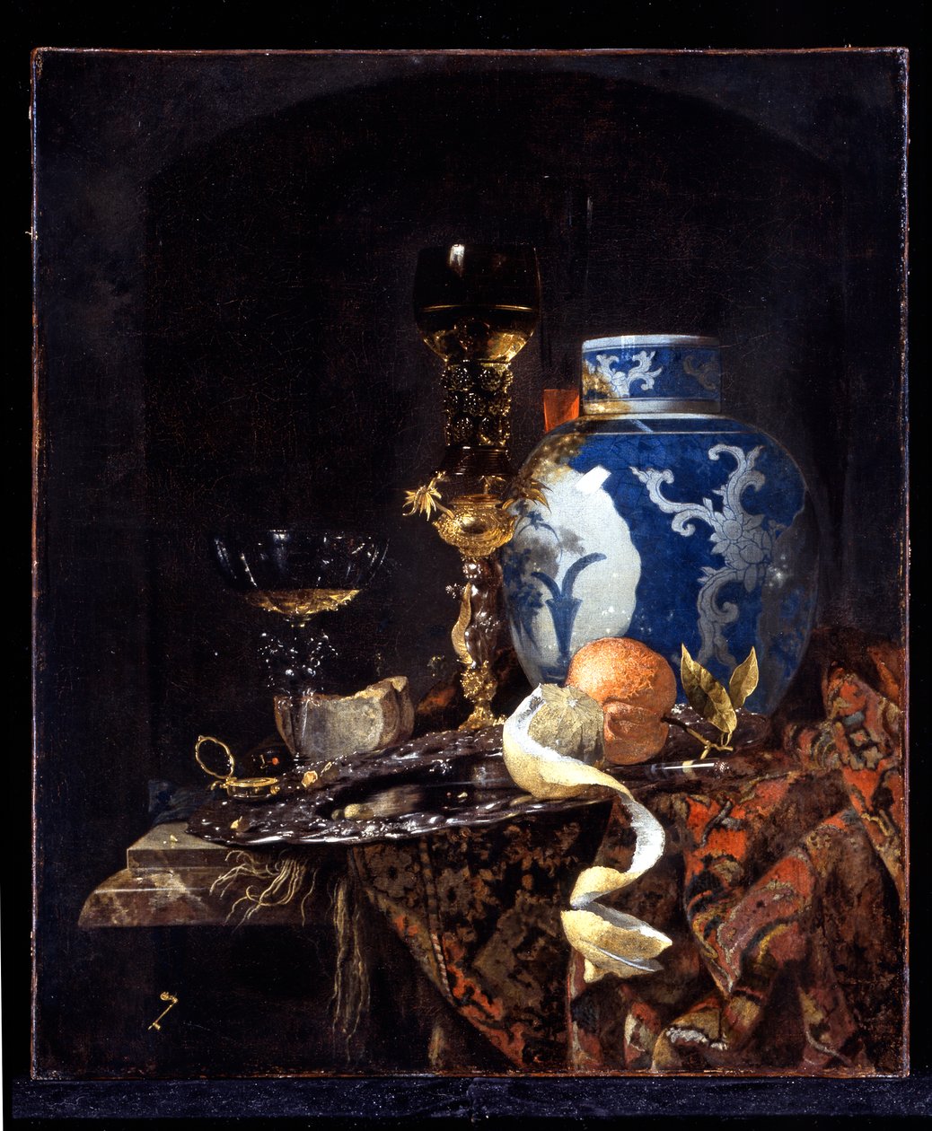 Zátiší se zázvorovým džbánem se zpožděním Ming od Willem Kalf
