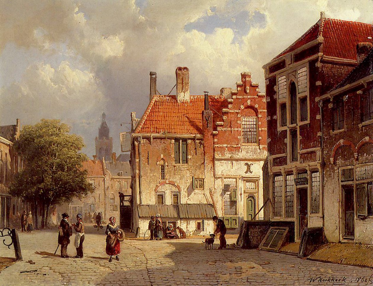 Holandské náměstí, 1860 od Willem Koekkoek