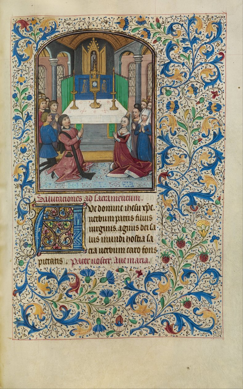Adorace eucharistie od Willem Vrelant