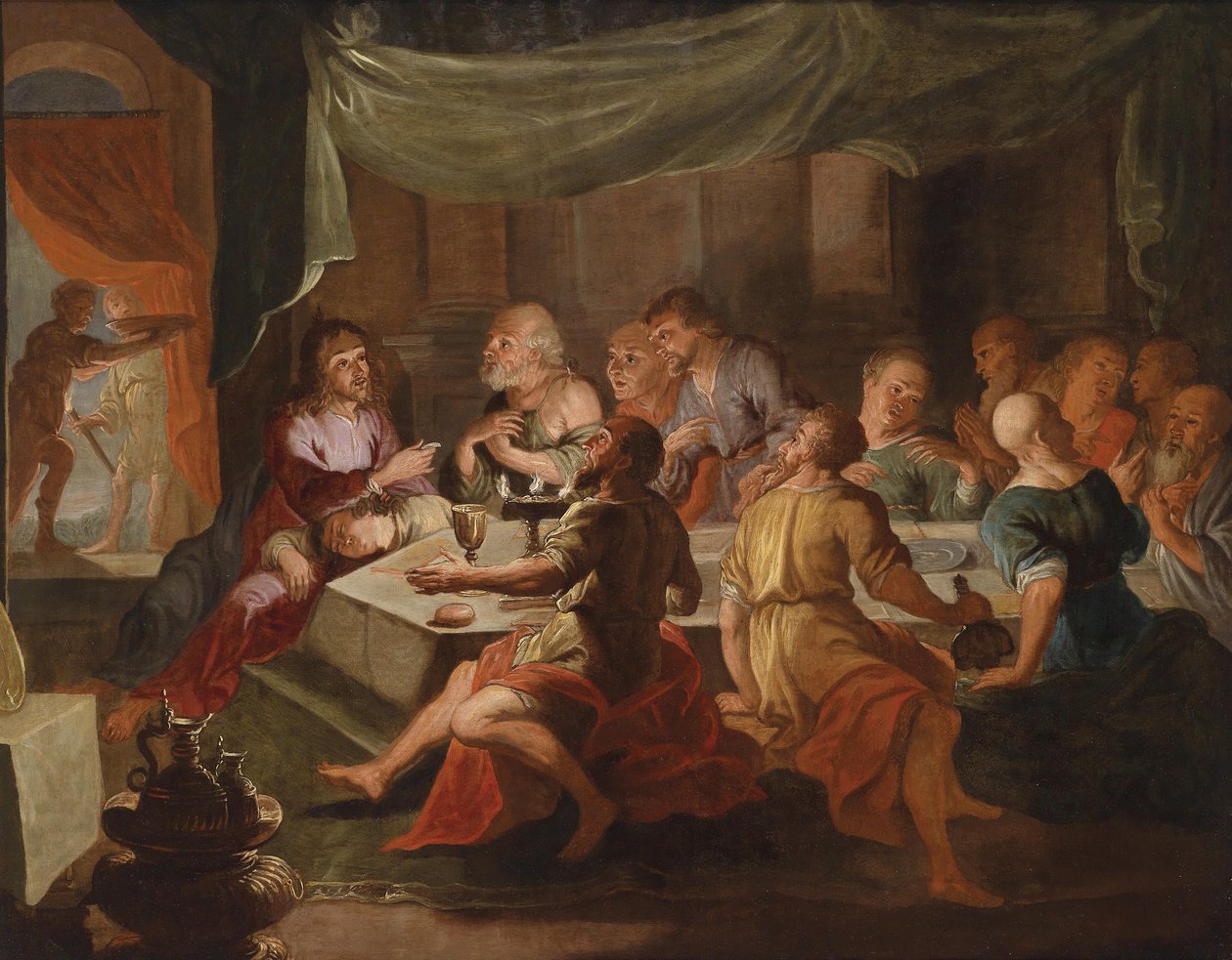 Poslední večeře od Willem van the Elder Herp