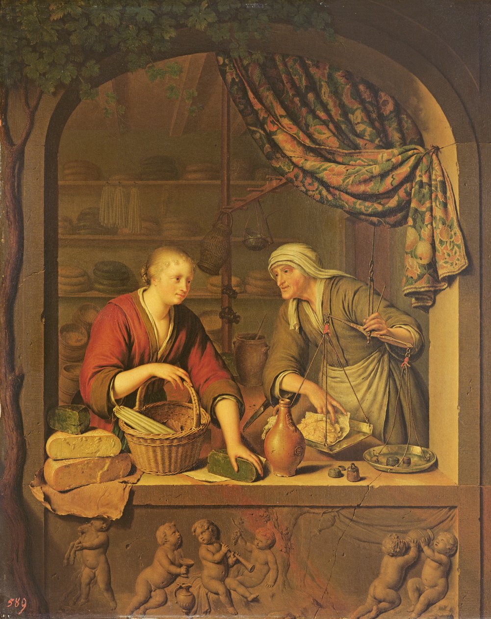 Obchod, 1705 od Willem Van Mieris