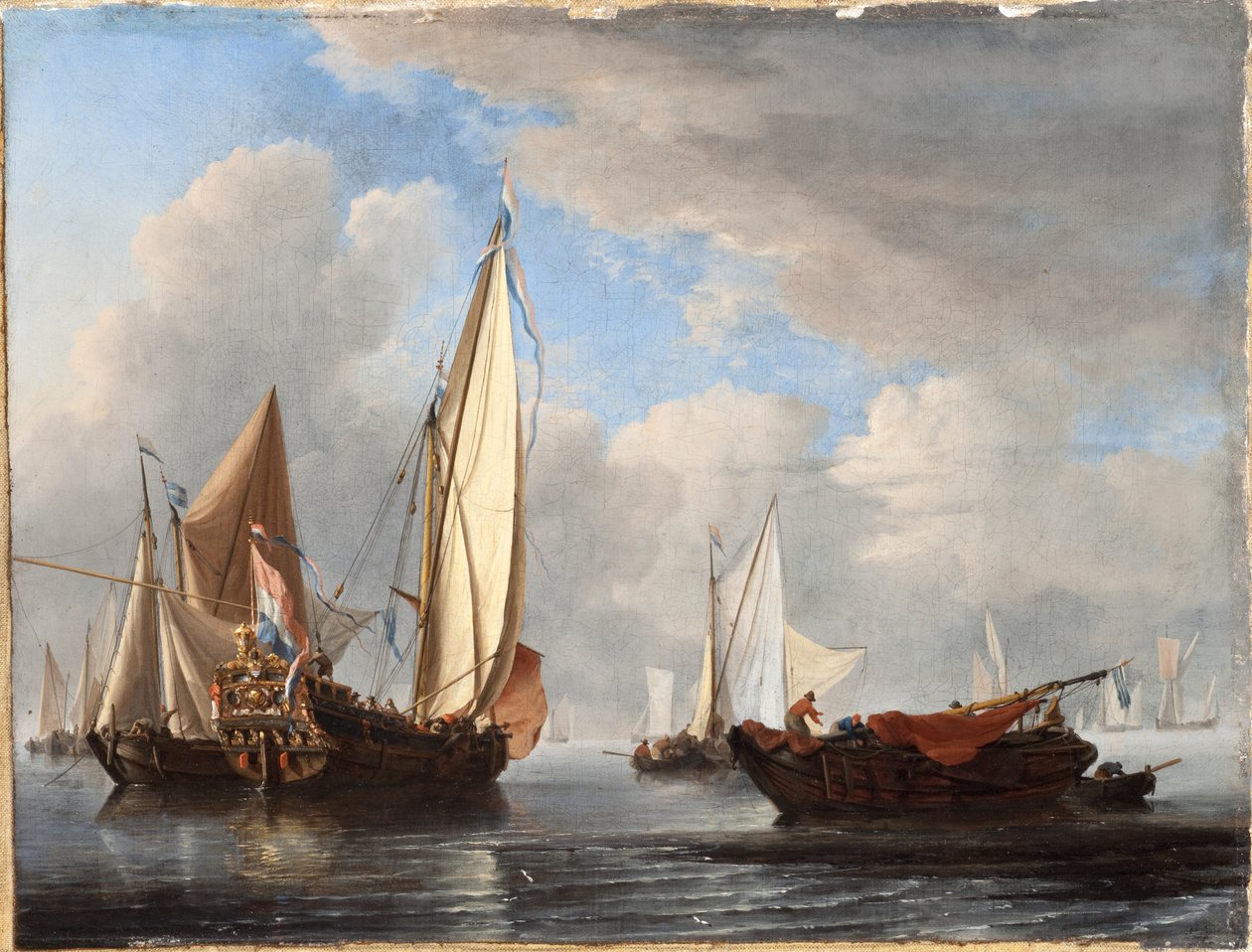 Jachta a jiná plavidla v klidu od Willem van de Velde the Younger