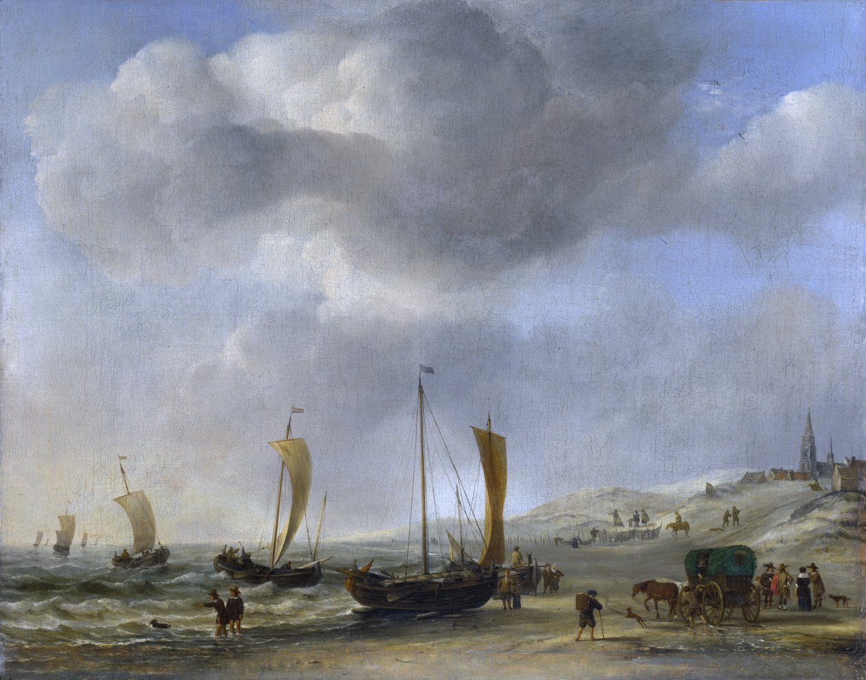 The Shore at Scheveningen od Willem van de Velde the Younger