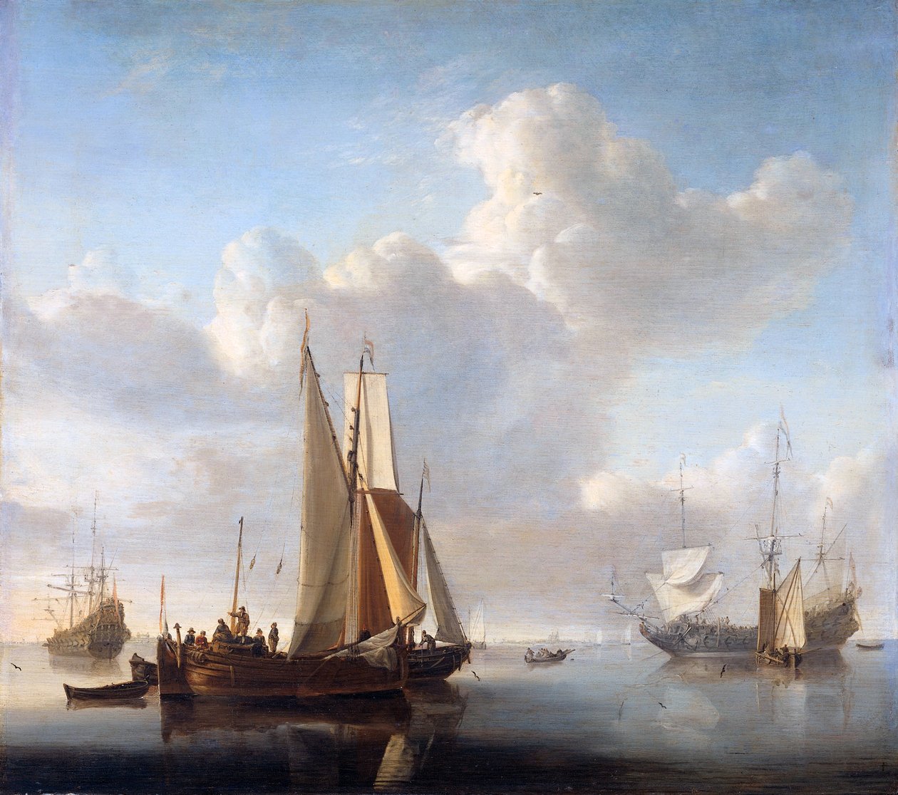 Lodě mimo pobřeží od Willem van de Velde the Younger