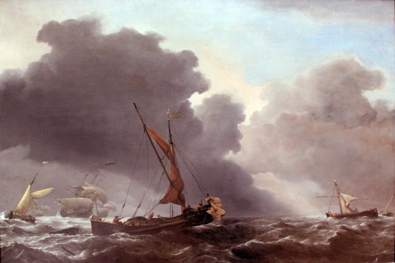 Lodě pod větrem od Willem van de Velde the Younger
