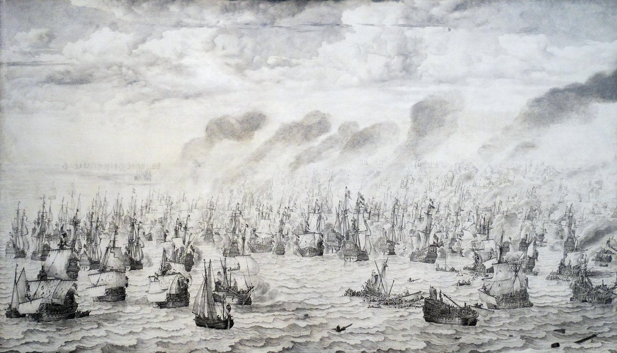 Bitva u Terheide od Willem van de Velde the Elder