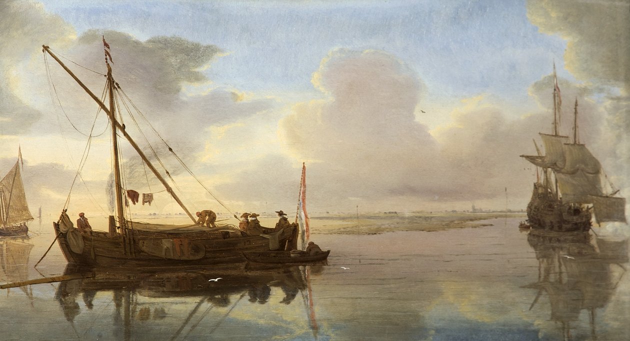 Říční scéna s čluny, 1668 od Willem van de Velde the Younger