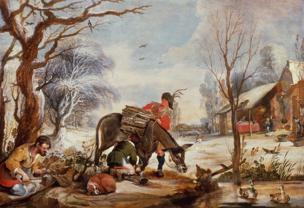 Zimní scéna od Willem van the Elder Herp