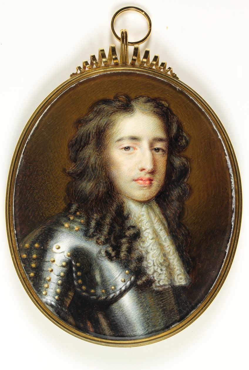 William Prince of Orange, pozdější král William III (akvarel na slonovině) od Willem (after) Wissing