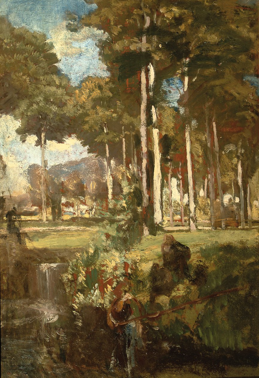 Berkenbos (olej na panelu) od Willem Adriaan van Konijnenburg