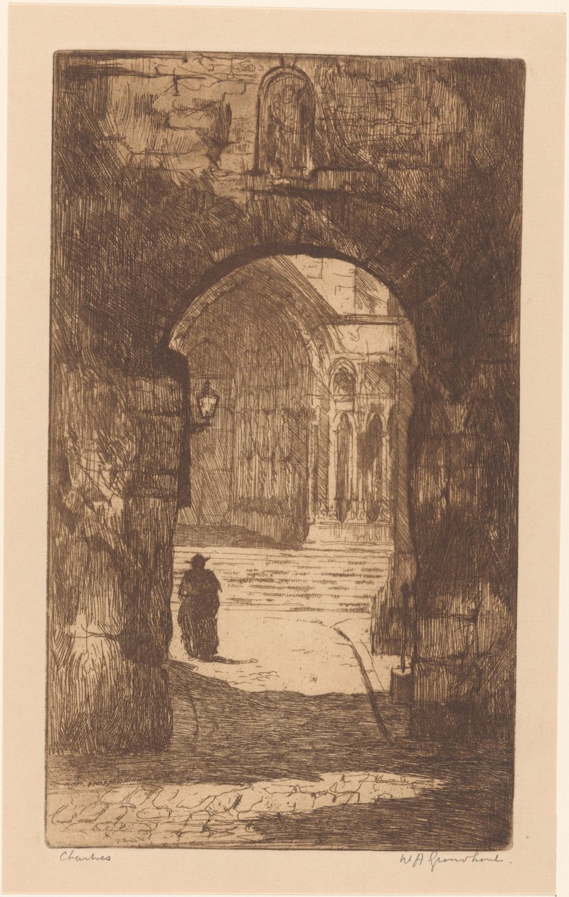 Chartres (původní název na objektu) od Willem Adrianus Grondhout (signed by artist)