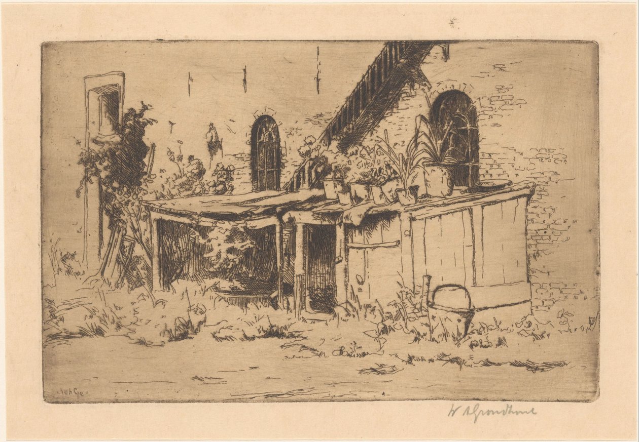 Kurník na zahradě ve Voorburgu od Willem Adrianus Grondhout (signed by artist)