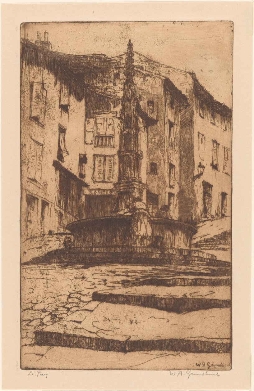 Le Puy (původní název na objektu) od Willem Adrianus Grondhout (signed by artist)