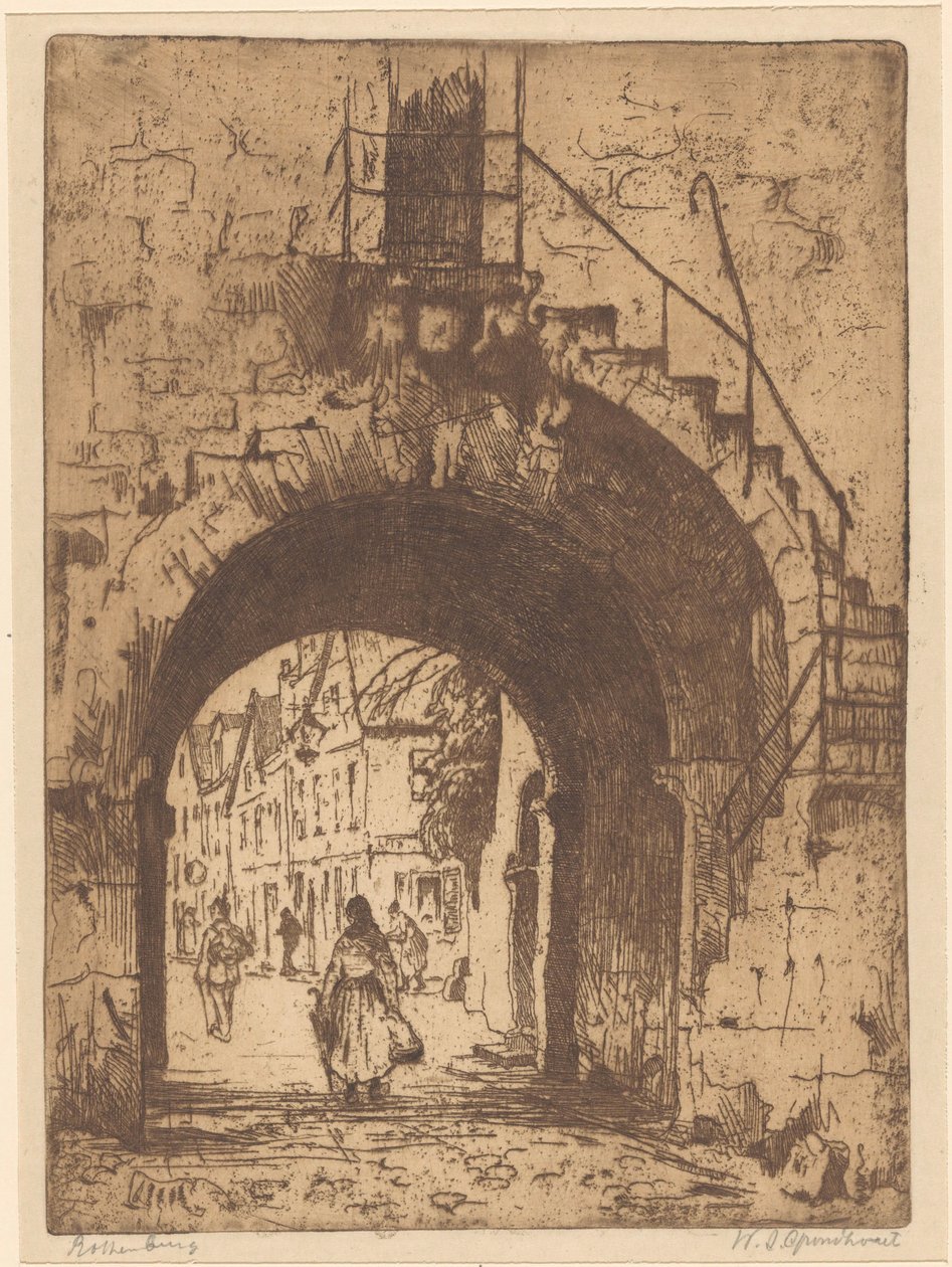 Rothenburg (původní název na objektu) od Willem Adrianus Grondhout (signed by artist)