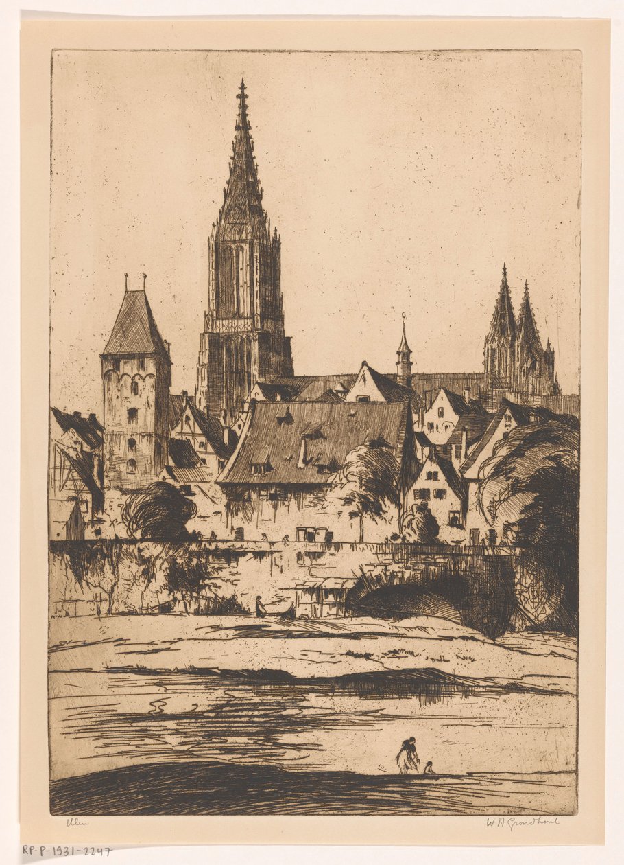 Ulm (původní název na objektu) od Willem Adrianus Grondhout (signed by artist)