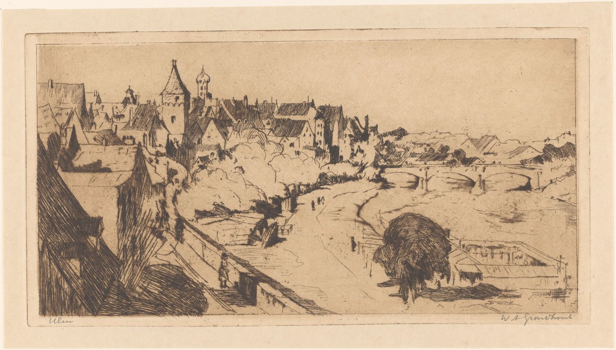 Ulm (původní název na objektu) od Willem Adrianus Grondhout (signed by artist)