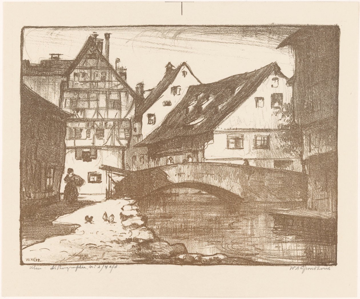 Ulm (původní název na objektu) od Willem Adrianus Grondhout (signed by artist)