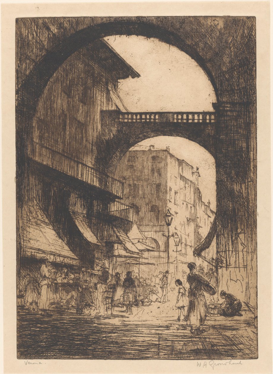 Verona (původní název na objektu) od Willem Adrianus Grondhout (signed by artist)