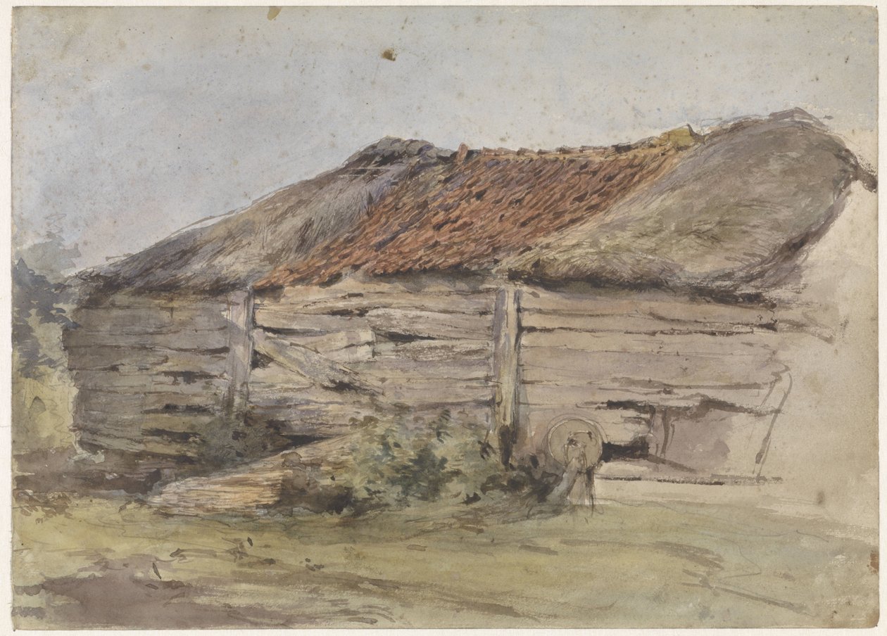 Stará stodola od Willem Anthonie van Deventer