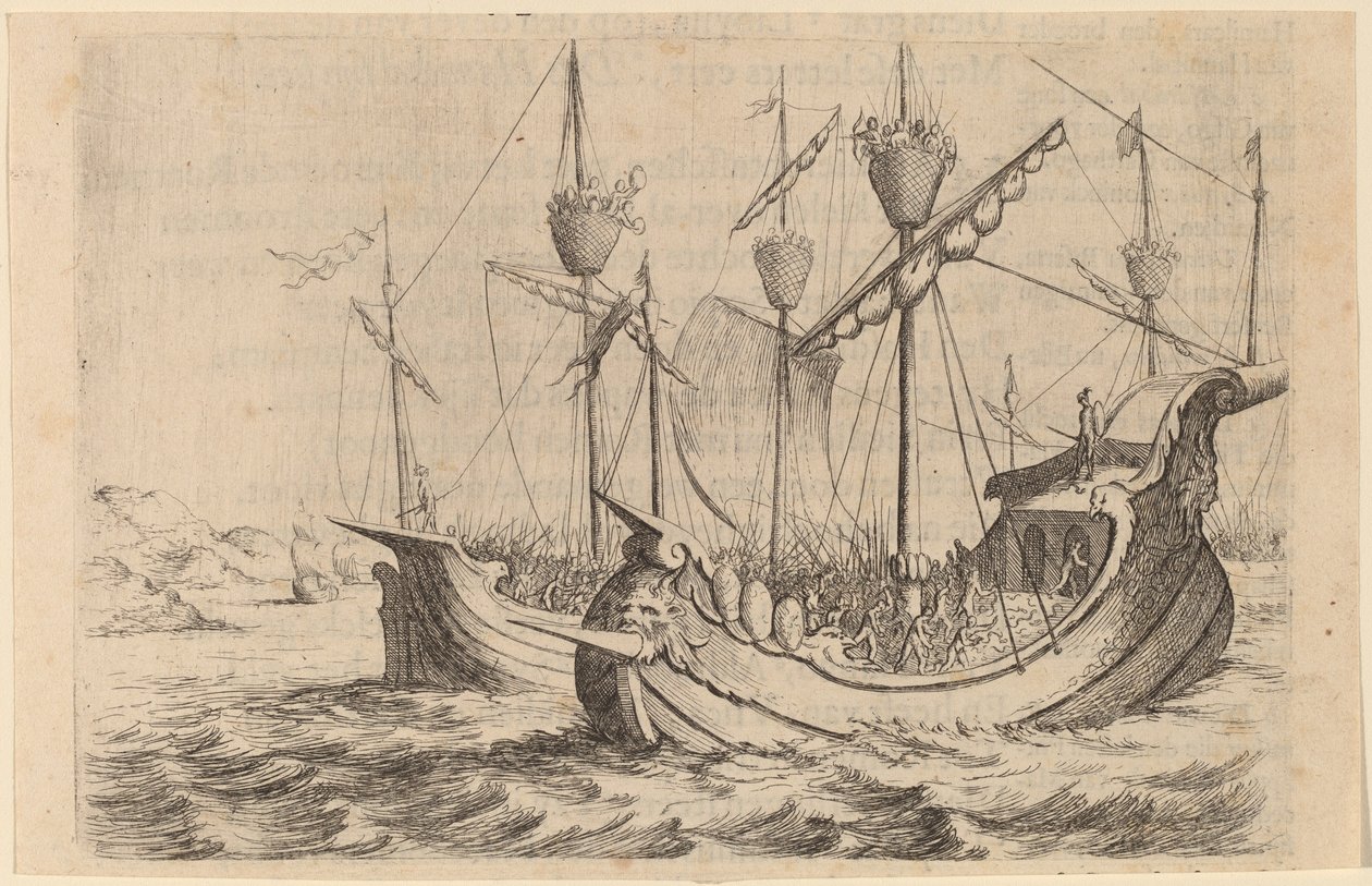 Hannibalovo námořnictvo bojující s Rhoďany, 1634. od Willem Basse