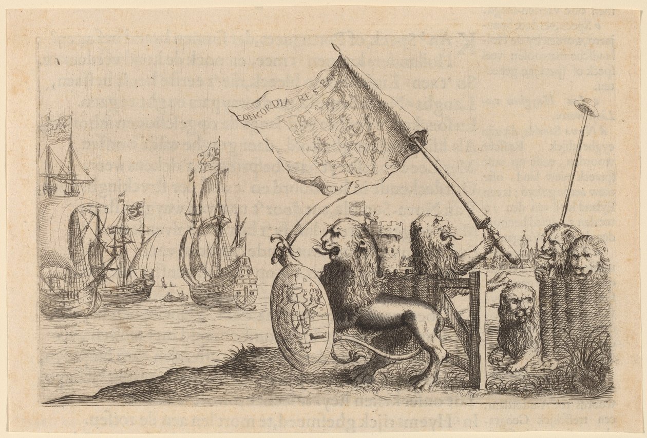 Lvi chrání zahradu Spojených provincií, 1634. od Willem Basse