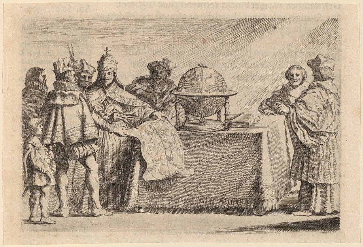 Rozdělení zeměkoule mezi Španělsko a Portugalsko od Willem Basse