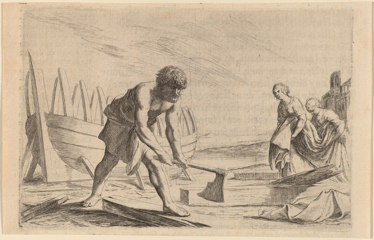 Ulysses na ostrově bohyně Calypso od Willem Basse