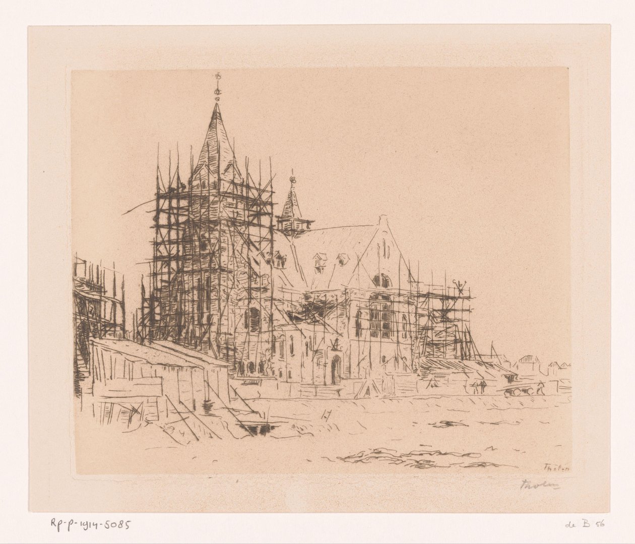 Kostel ve výstavbě (původní název) od Willem Bastiaan Tholen (signed by artist)