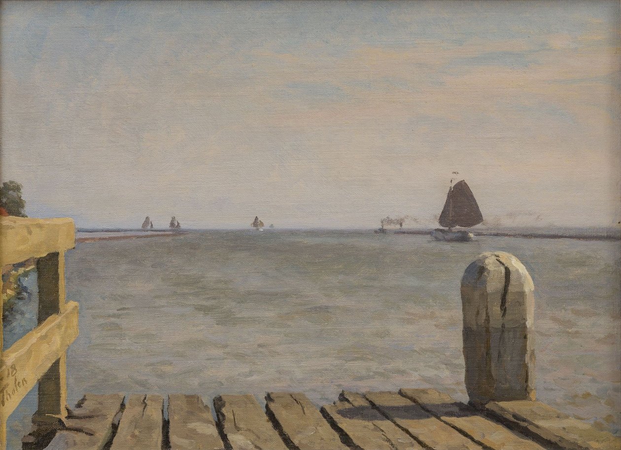 Molo v Enkhuizenu, 1918. od Willem Bastiaan Tholen