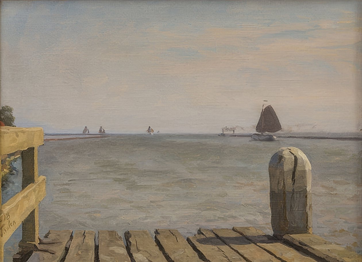 Molo v Enkhuizenu. 1918 od Willem Bastiaan Tholen