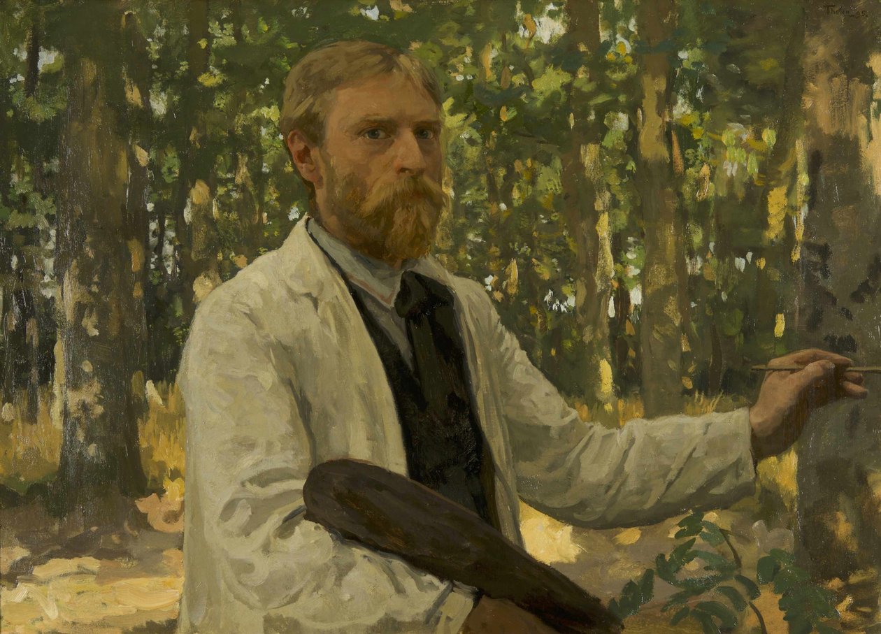 Autoportrét v zalesněné krajině, 1895. od Willem Bastiaan Tholen