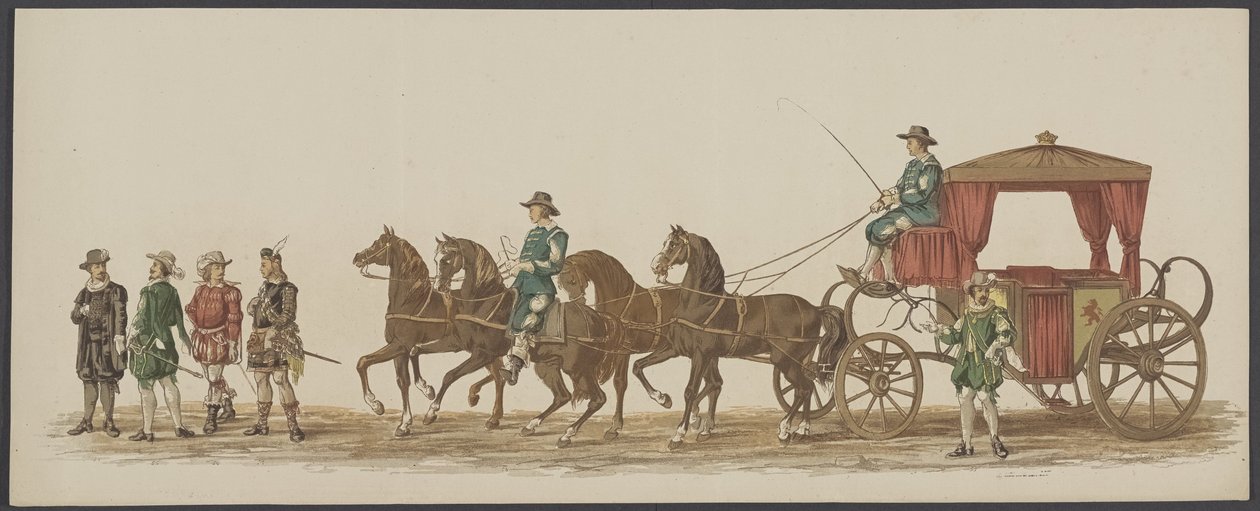Delftská přehlídka 1862, čtvrtá a pátá skupina Čtvrtý lustrum Královské akademie v Delftu - Ao. 1862 - Costumed Optogt (název série na předmětu) od Willem Bernardus IJzerdraat