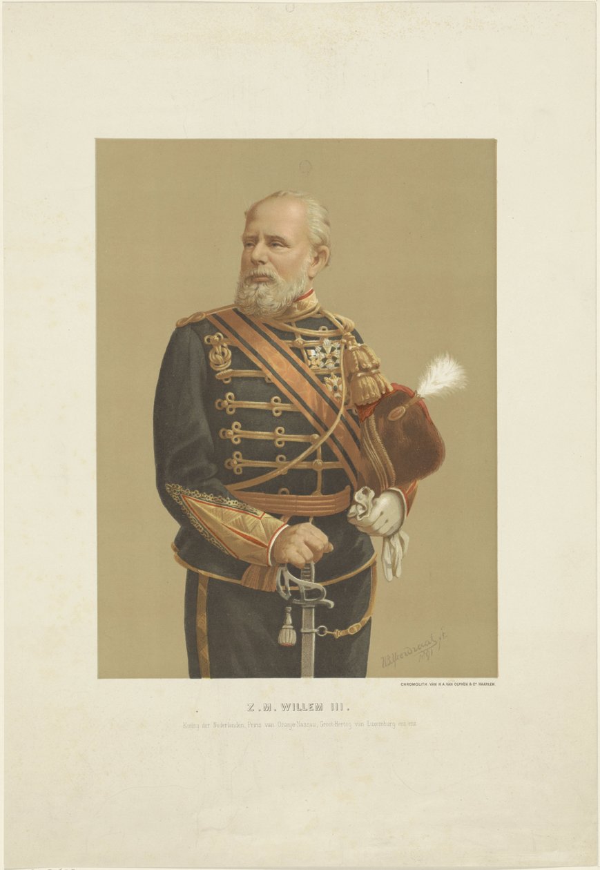 Portrét Viléma III., nizozemského krále od Willem Bernardus IJzerdraat