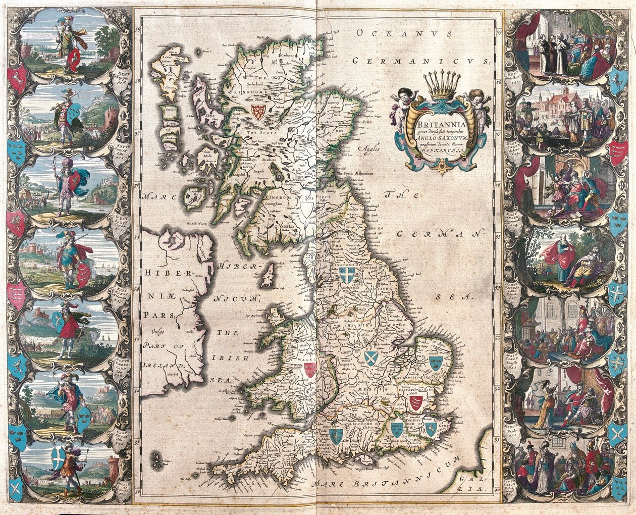 Velká Británie, v "Theatrum Orbis Terrarum, sive Atlas Novus" Willema Blaeua, Amsterdam od Willem Blaeu