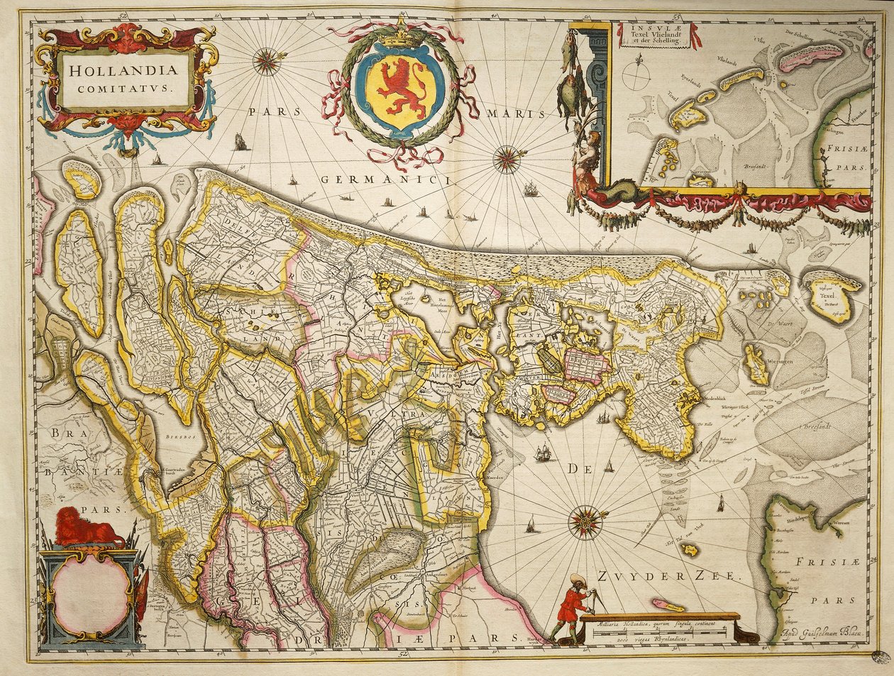 Holland z Theatrum Orbis Terrarum od Willema Bleaua, Amsterdam od Willem Blaeu