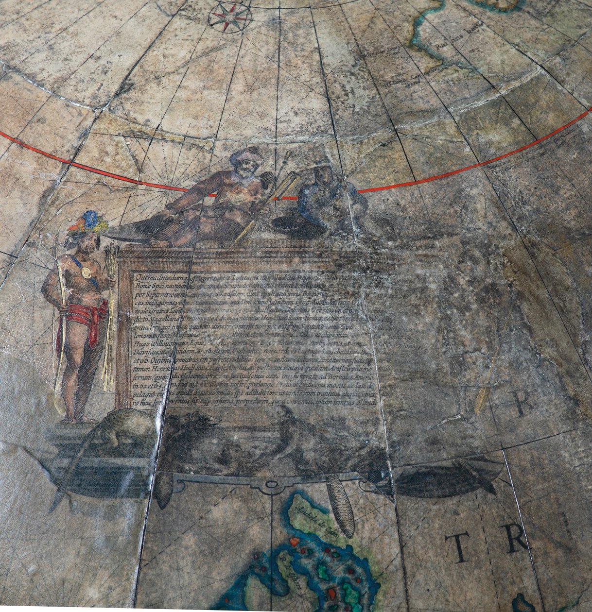 Velký pár knihovních glóbů, pozemský 1645/48, nebeský po cca 1630 od Willem Blaeu