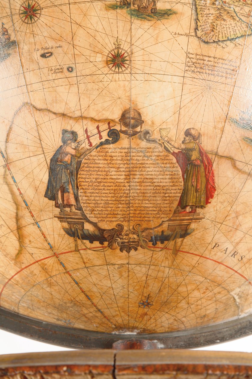 Velký pár knihovních glóbů, pozemský 1645/48, nebeský po cca 1630 od Willem Blaeu