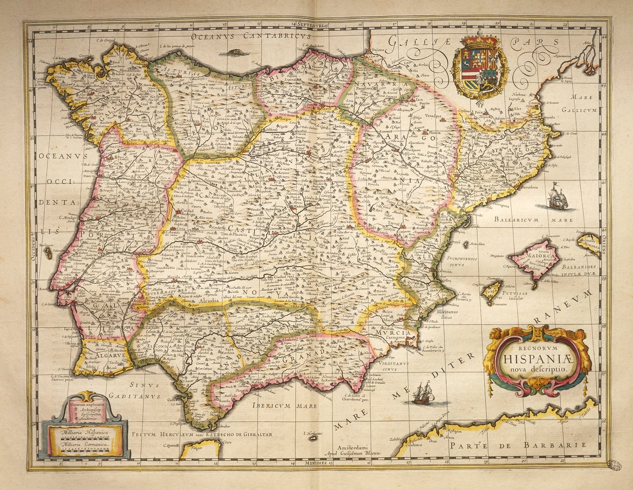 Španělsko ze světového divadla Willem Bleau, Amsterdam od Willem Blaeu