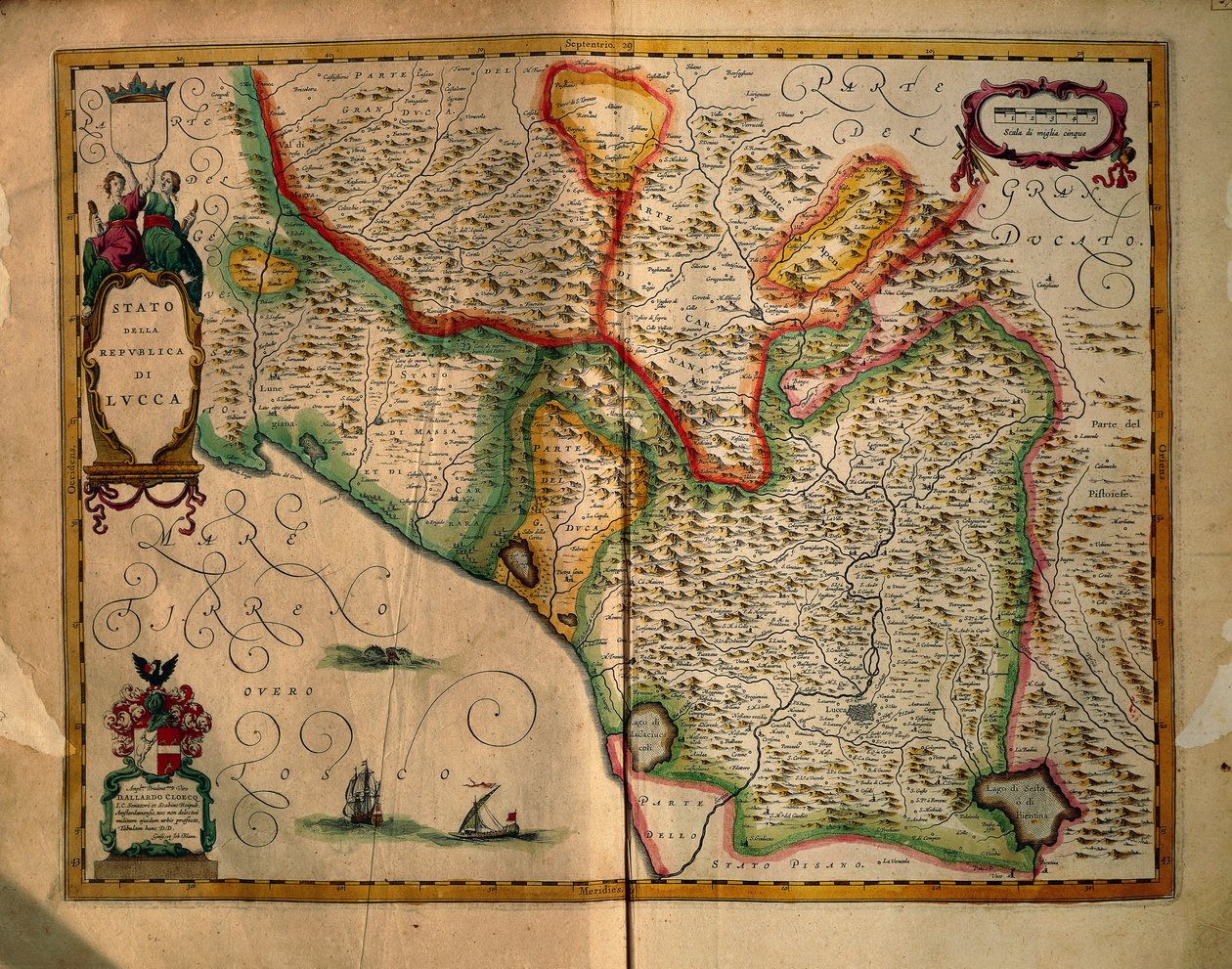 Stát Lucca, Itálie, z regionů Itálie Willem Blaeu od Willem Blaeu