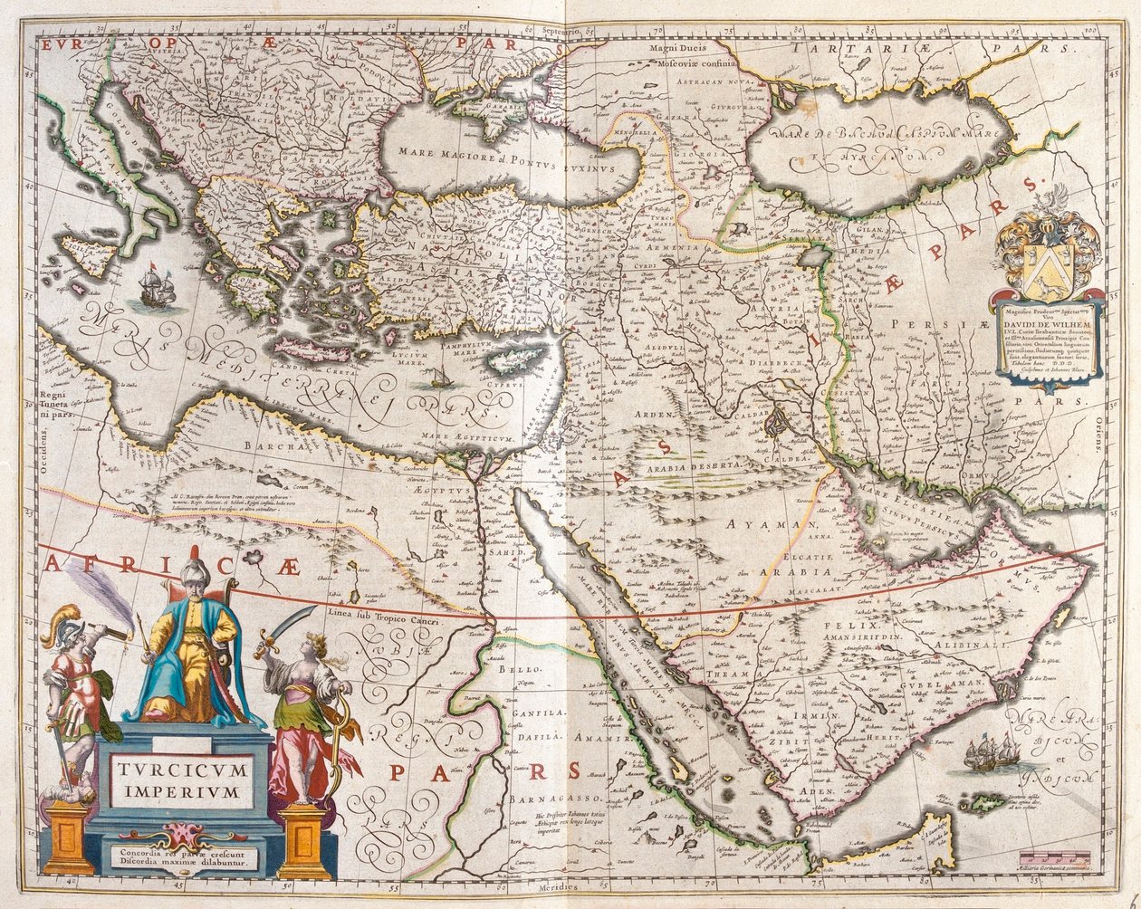 Turecká říše, v "Theatrum Orbis Terrarum, sive Atlas Novus" Willema Blaeua, Amsterdam od Willem Blaeu